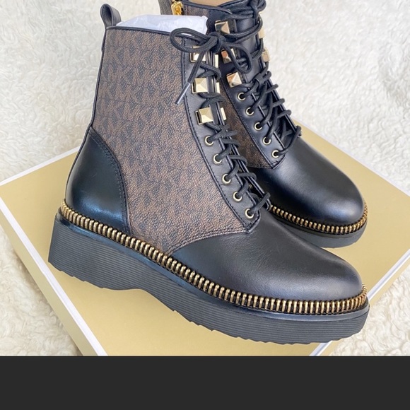 MICHAEL MICHAEL KORS Haskell Crinkled Combat Boot - Picture 5 of 7